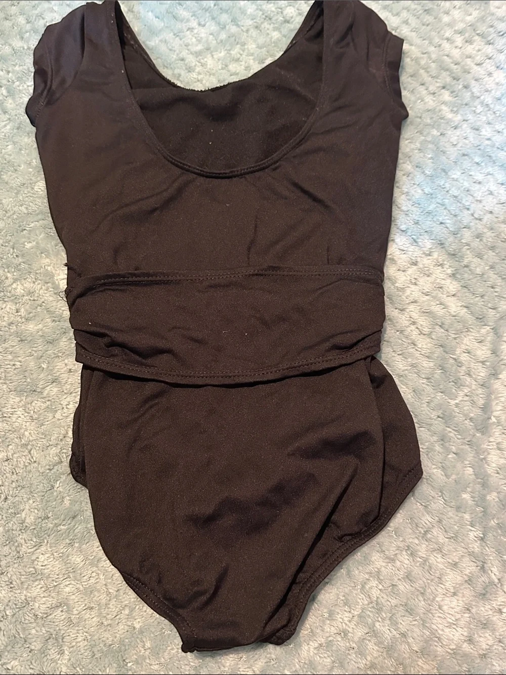 Bloch Black Girls' One-Piece Leotard with Heart Belt